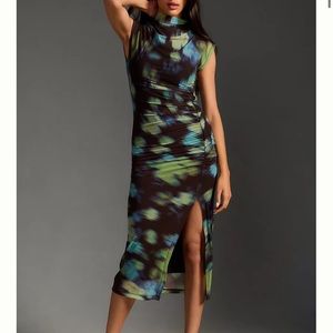 Anthropologie, the Maya rouge, Cal neck dress, mesh edition, size small